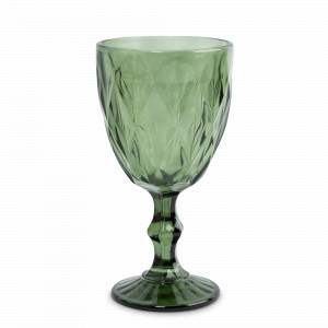 Бокал - кубок для вина, 10 см, 300 мл, стекло, зеленый, серия Diamond color, ANNA LAFARG, Китай, Фужеры для красного вина