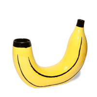 Ваза для цветов Banana, 19 см, керамика, желтый, DOIY, Испания_00821710053146547353.jpg