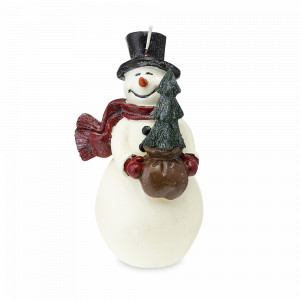 Свеча декоративная Festive snowman, 15 см, парафин, серия New Year Essential, TKANO, Россия, Свечи TKANO
