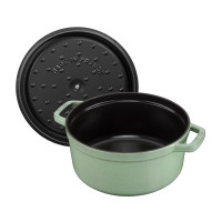 Кокот круглый, 5.25 л, 22 см, чугун, мятный, серия La Cocotte, STAUB, Франция_00815120062690503378.jpg