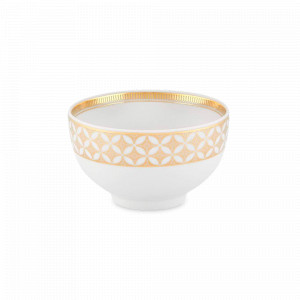 Салатник порционный, 14 см, фарфор, белый, золотой, серия Gold Exotic, VISTA ALEGRE, Португалия, Салатники фарфоровые белые