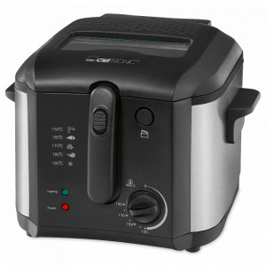 Фритюрница, 2,5 л, 31 х 31 х 23 см, пластик, нержавеющая сталь, черный, CLATRONIC, Германия, CLATRONIC (Германия)