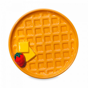 Поднос декоративный Waffle, 16.5 см, керамика, желтый, серия Good Morning, DOIY, Испания, 