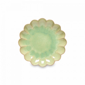 Тарелка десертная Eucalyptus, 19 см, керамика, зеленый, бежевый, серия Marrakesh, COSTA NOVA, Португалия, Тарелки керамические