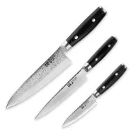 Набор из 3-х кухонных ножей поварская тройка, серия RAN, YAXELL, Япония, 