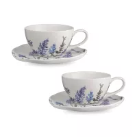 Набор чайных пар на 2 персоны, 250 мл, фарфор, декор, серия Floral, LIBERTY JONES, Россия, 