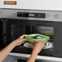 Контейнер пищевой квадратный, 320 мл, 13 х 13 см, стекло, силикон, зеленый, серия At Home, LEKUE, Испания_00819240052046761496.jpg