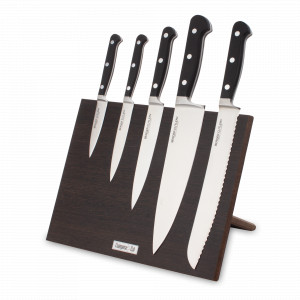 Набор кухонных ножей, 5 штук, на магнитной подставке ComposeEat, серия Classic Pro, BERGER CUTLERY, Германия, Набор кухонных ножей премиум