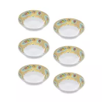 Набор из 6-ти розеток Seladon Gold, 10 см, фарфор, оливковый, золотой, серия Constanza Vienna, FALKENPORZELLAN, Германия, 