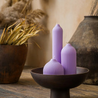 Свеча декоративная, 16.5 см, лавандовый, серия Edge, TKANO, Россия_00812590063145635063.jpg