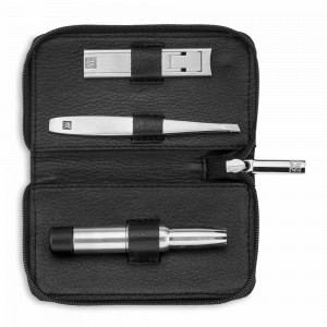 Набор маникюрный мужской в кожаном футляре, цвет черный, 3 предмета, Twinox, ZWILLING J.A. HENCKELS, Германия, ZWILLING (Германия)