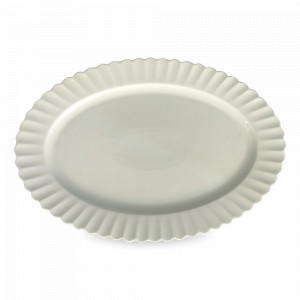 Блюдо овальное White, 35.5 х 24.2 см, фарфор, белый, серия Lynns, ROOMERS TABLEWARE, Великобритания, Блюда сервировочные, менажницы