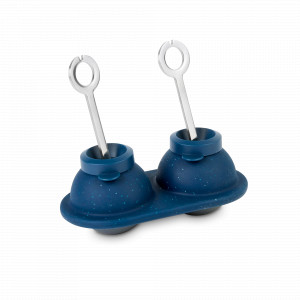 Форма для льда на 2 шарика Swizzle Ice, силикон, синий, серия Bar Craft, KITCHEN CRAFT, Великобритания, KITCHEN CRAFT (Великобритания)