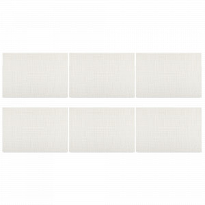 Набор из 6-ти подстановочных прямоугольных салфеток, 33 х 48 см, пвх, кремовый, серия Natural, WO HOME, Германия, Набор плейсматов