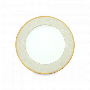 Тарелка пирожковая, 16 см, костяной фарфор, белый, золотой, серия Золотой ноктюрн, NARUMI, Япония, NARUMI (Япония)