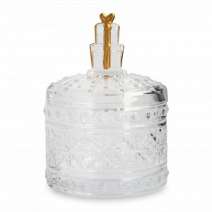 Шкатулка для хранения Подарок, 12 х 9 см, стекло, прозрачный, серия Event, ANNA LAFARG, Китай, Шкатулки