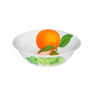 Салатник , 16,5 см, костяной фарфор, белый, оранжевый, серия Freedom, TAITU, Италия, Салатники из костяного фарфора
