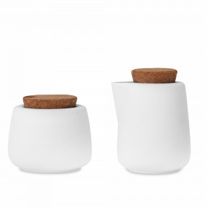 Набор сахарница и молочник, 200 мл, фарфор, пробка, белый, серия Nicola, VIVA Scandinavia, Дания, Молочники