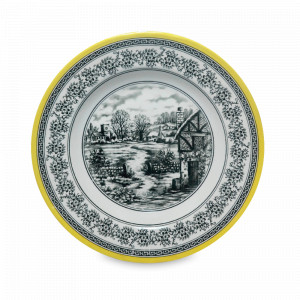 Тарелка суповая, 23.3 см, фарфор, белый, декор, серия Halcyon, GRACE BY TUDOR, Великобритания, Тарелки суповые