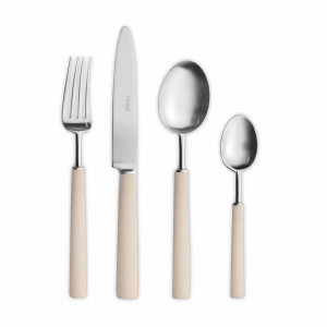 Набор столовых приборов на 6 персон, 24 предмета, айвори, серия Ebony, CUTIPOL, Португалия, Подарочные столовые приборы