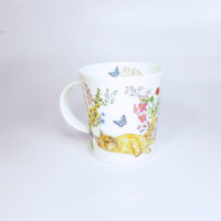 Кружка «Рыжий кот и цветы Ломонд», 320 мл, костяной фарфор, декор, серия Lomond, DUNOON, Великобритания_00804770065333669993.jpg