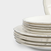 Сервиз обеденный на 6 персон, 18 предметов, фарфор, белый с серебристым кантом, серия Dynasty, ANNA LAFARG, Китай_00822620051115017276.jpg