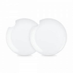 Набор из 2-х десертных тарелок, диаметр: 20 см, материал: фарфор, цвет: белый, серия With bite, TASSEN, Германия, Наборы тарелок для кухни