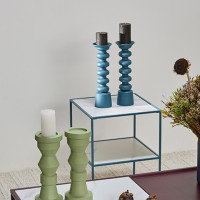 Подсвечник на одну свечу, 30 см, металл, голубой, серия Vivlend, BERGENSON BJORN, Великобритания_00813860063944188421.jpg