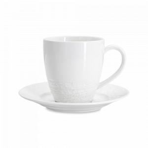 Пара чайная, 220 мл, фарфор, белый, серия Rock, HOME &amp; STYLE, Китай, HOME & STYLE (Италия)