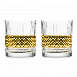 Набор из 2-х стаканов для виски, 330 мл, декор - золотой, хрустальное стекло, серия Glen, EISCH, Германия, EISCH (Германия)