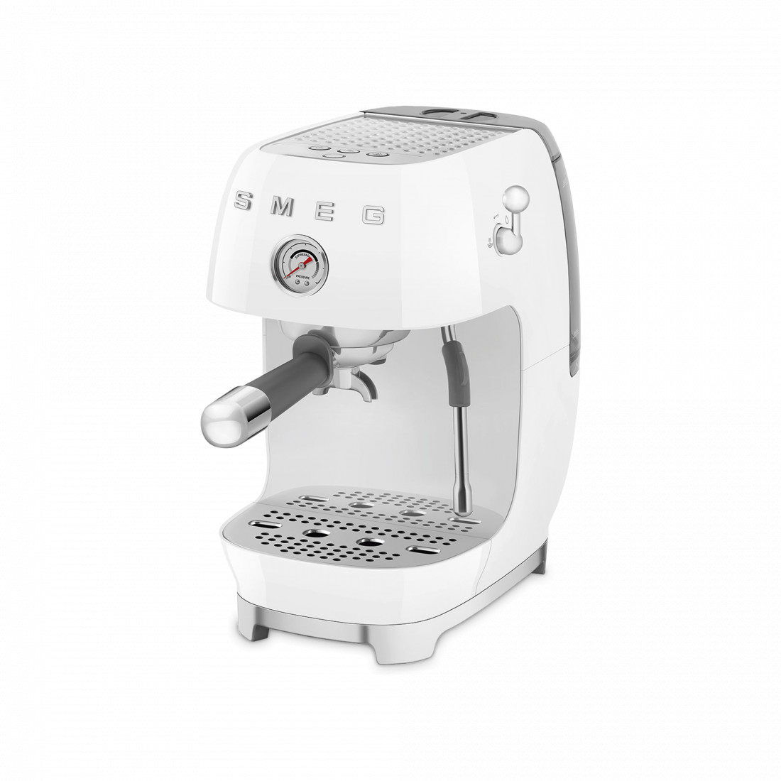 Кофемашина - эспрессо, нержавеющая сталь, пластик, белый, SMEG, Италия