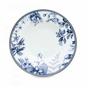 Тарелка суповая, 21.5 см, фарфор, белый, декор, HOMEFEEL, Россия, Тарелки суповые