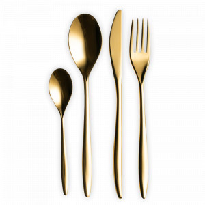 Набор столовых приборов на 6 персон, 24 предмета, золотистый, серия Vinci, HERDMAR, Португалия, Vinci HERDMAR