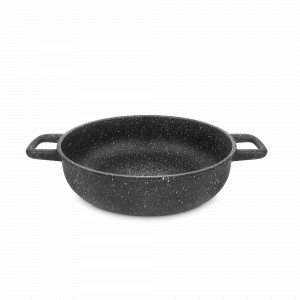 Сотейник с двумя ручками, с антипригарным покрытием, 24 см, 3л, литой алюминий, серия Hard Cook Fix, OLYMPIA, Италия, Сотейники