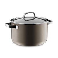 Кастрюля с крышкой, 24 см, 6.4 л, сталь, коричневый, серия Fusiontec Mineral, WMF, Германия