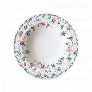 Тарелка суповая Букингем, 21 см, костяной фарфор, белый, декор, серия Emily, ANNA LAFARG, Китай, ANNA LAFARG (Китай)