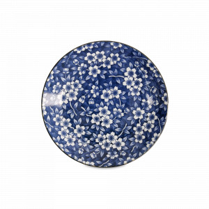 Тарелка закусочная Sakura, 21.5 см, фарфор, белый, синий, серия Tokyo Blue, TOKYO DESIGN, Нидерланды, Тарелки десертные