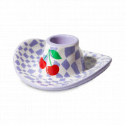 Подсвечник на одну свечу Cowboy Hat, 4 см, керамика, лиловый, серия Rodeo, DOIY, Испания, Rodeo DOIY