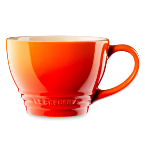Кружка для капучино, 400 мл, керамика, оранжевый, серия Flame, LE CREUSET, Франция, Керамическая посуда Le Creuset 