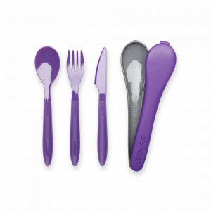 Набор из 3-х столовых приборов в футляре, 5,2 х 2,6 х 18,1, пластик, серия To Go, SISTEMA, Новая Зеландия, Посуда для пикника