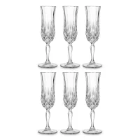 Набор из 6-ти бокалов для шампанского, 130 мл, хрустальное стекло, серия Opera, RCR, Италия, 