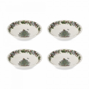 Набор из 4-х порционных салатников «Эксклюзив», 15 см, фаянс, декор, серия Рождественская ель, SPODE, Великобритания, SPODE (Великобритания)