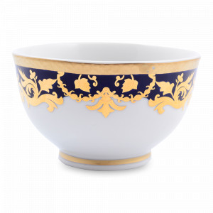 Набор из 6-ти пиал Cobalt Gold, 10 см, фарфор, синий, золотой, серия Constanza Natalia, FALKENPORZELLAN, Германия, Скидка до -30% на фарфор FALKENPORZELLAN