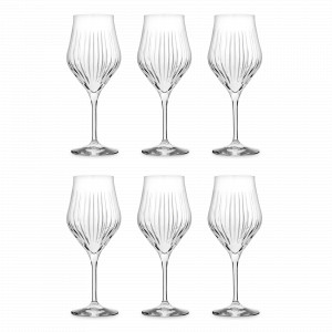 Набор из 6-ти бокалов для белого вина Optic, 450 мл, хрустальное стекло, серия Timeless, RCR, Италия, Фужеры для вина