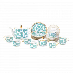 Сервиз чайный на 6 персон, 23 предмета, фарфор, декор, серия Максим, MIX&amp;MATCH HOME, Китай, MIX & MATCH (Народная Республика Бангладеш)