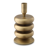 Подсвечник на одну свечу, 20 см, металл, золотистый, серия Stone, BERGENSON BJORN, Великобритания