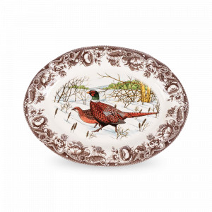 Блюдо овальное, 35.5 см, фарфор, белый, декор, серия Haydon Grove, GRACE BY TUDOR, Великобритания, Блюда из фарфора