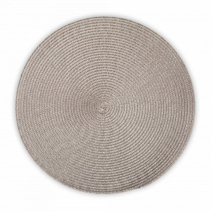 Салфетка подстановочная круглая, 38 см, полипропилен, полиэтилен, серый, серия Jardin, WO HOME, Германия, Круглые салфетки на стол под тарелки