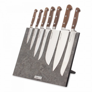 Набор кухонных ножей, 7 штук, на магнитной подставке ComposeEat, серия Classic Walnut, BERGER CUTLERY, Германия, Набор ножей