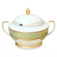 Супница Seladon Gold, 3 л, фарфор, оливковый, золотой, серия Constanza Natalia, FALKENPORZELLAN, Германия, 